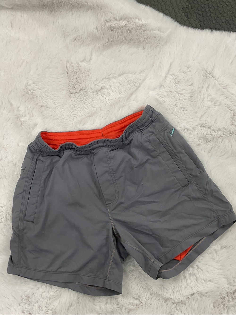 Birddogs Gray Athletic Shorts with Orange Liner